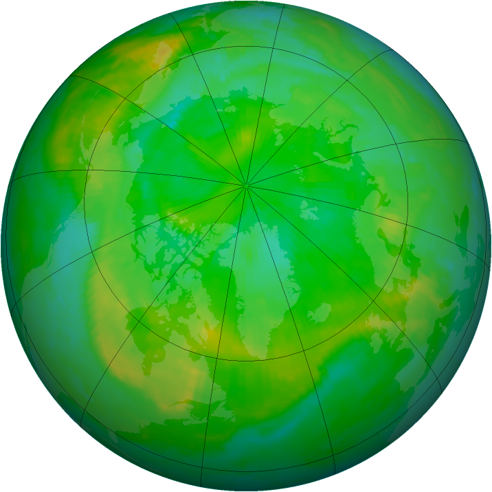 Arctic ozone map for 28 July 1998